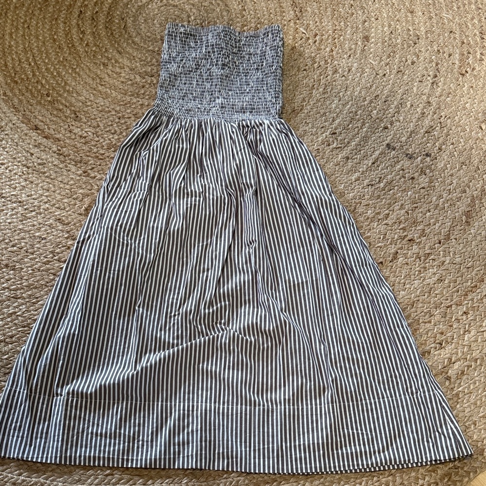 Mate the Label -Black and White Striped Dress